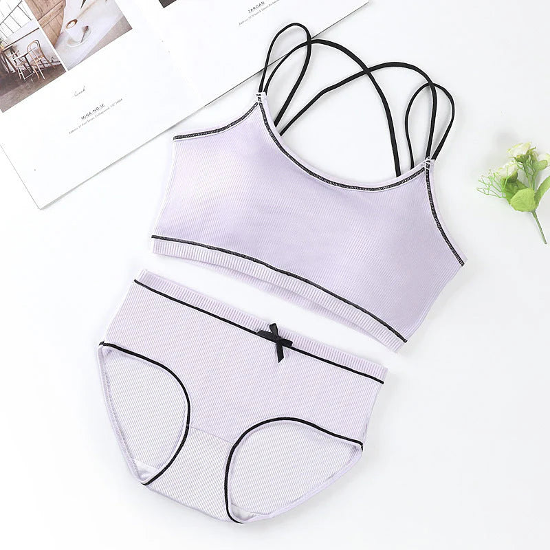 Women’s Cotton Padded Bra & Panties Set – Comfortable Kids Sports Underwear