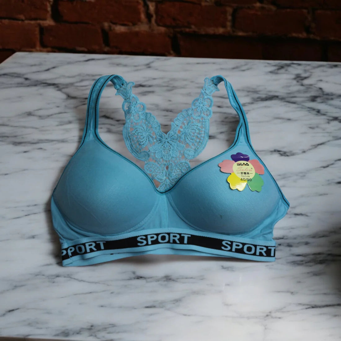 Premium Padded Sports Bralette with Stylish Butterfly Designer Back