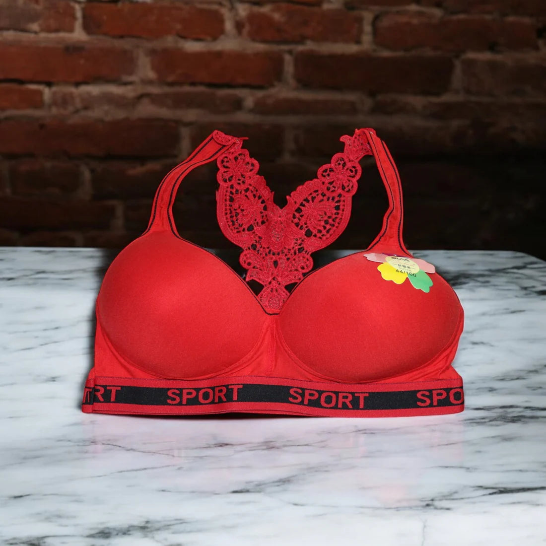 Premium Padded Sports Bralette with Stylish Butterfly Designer Back